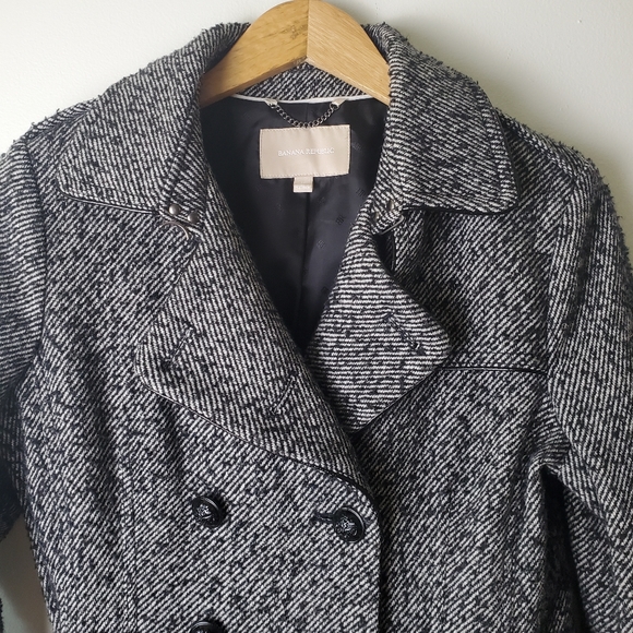 Banana Republic Recycled Wool Pea Coat Size M - Picture 3 of 11